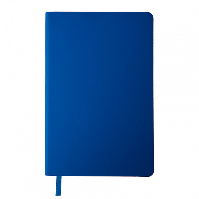 Бизнес-блокнот SIMPLY FLEX, А5,  синий, кремовый блок, в линейку с логотипом в Волгограде заказать по выгодной цене в кибермаркете AvroraStore
