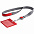 Чехол для карточки с лентой и ретрактором Devon, красный с логотипом в Волгограде заказать по выгодной цене в кибермаркете AvroraStore