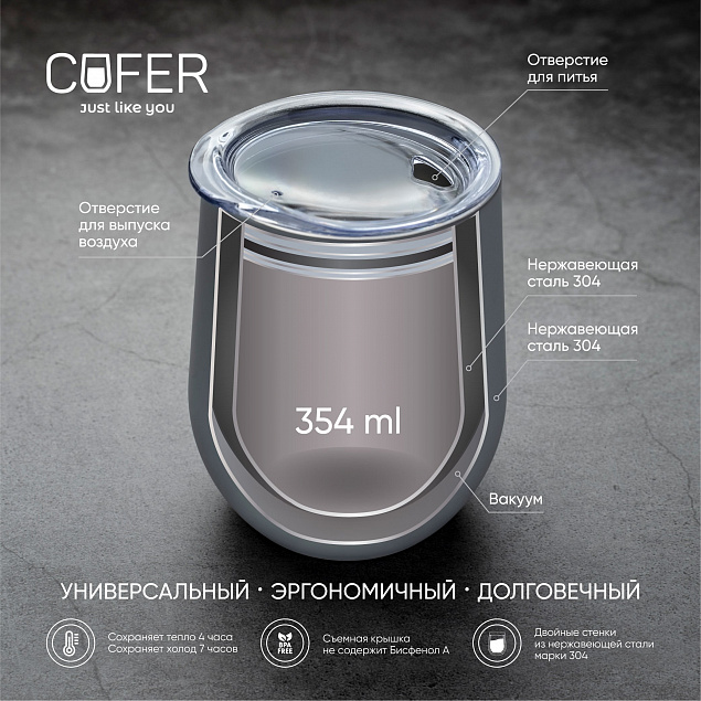 Кофер глянцевый CO12 (синий) с логотипом в Волгограде заказать по выгодной цене в кибермаркете AvroraStore