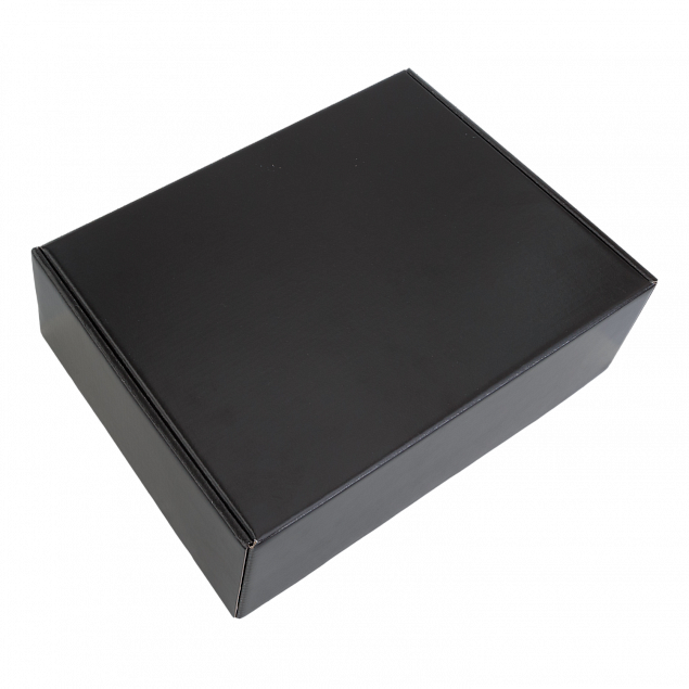 Коробка Hot Box (черная) с логотипом в Волгограде заказать по выгодной цене в кибермаркете AvroraStore
