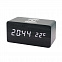 Многофункциональные часы - погодная станция с беспроводной зарядкой - Черный AA с логотипом в Волгограде заказать по выгодной цене в кибермаркете AvroraStore