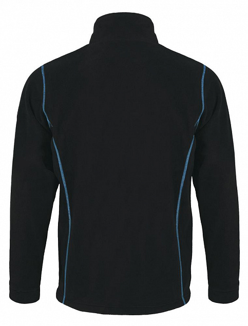 Куртка мужская NOVA MEN 200, черная с ярко-голубым с логотипом в Волгограде заказать по выгодной цене в кибермаркете AvroraStore