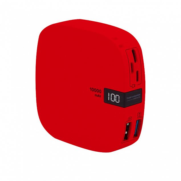 Внешний аккумулятор Revil 10000 mAh - Красный PP с логотипом в Волгограде заказать по выгодной цене в кибермаркете AvroraStore