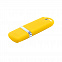 Флешка "Shape" с покрытием Софт Тач 16 Гб - Желтый KK с логотипом в Волгограде заказать по выгодной цене в кибермаркете AvroraStore