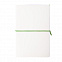 Бизнес-блокнот "Combi", 130*210 мм, бело-зеленый, кремовый форзац, гибкая обложка, в клетку/нелин с логотипом в Волгограде заказать по выгодной цене в кибермаркете AvroraStore