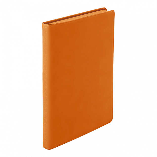 Ежедневник недатированный Pulpy, А5,  оранжевый, кремовый блок, оранжевый срез с логотипом в Волгограде заказать по выгодной цене в кибермаркете AvroraStore