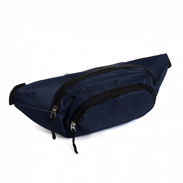 Рюкзаки и сумки Сумка поясная STAN таффета 168D, 125 Тёмно-синий меланж с логотипом в Волгограде заказать по выгодной цене в кибермаркете AvroraStore