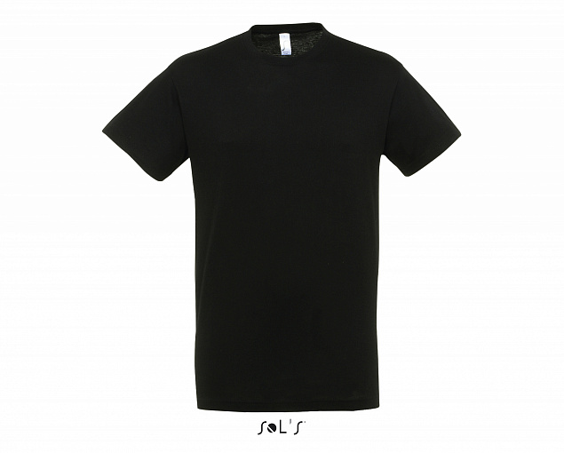 Фуфайка (футболка) REGENT мужская,Глубокий черный XXS с логотипом в Волгограде заказать по выгодной цене в кибермаркете AvroraStore
