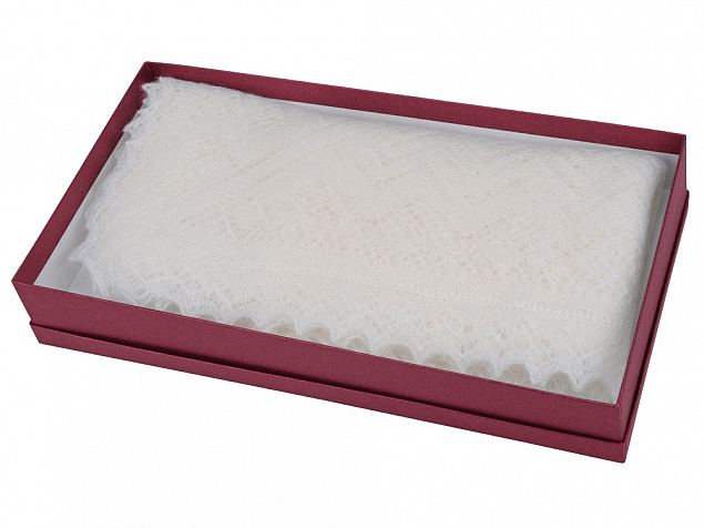 Оренбургский пуховый платок в подарочной коробке с логотипом в Волгограде заказать по выгодной цене в кибермаркете AvroraStore
