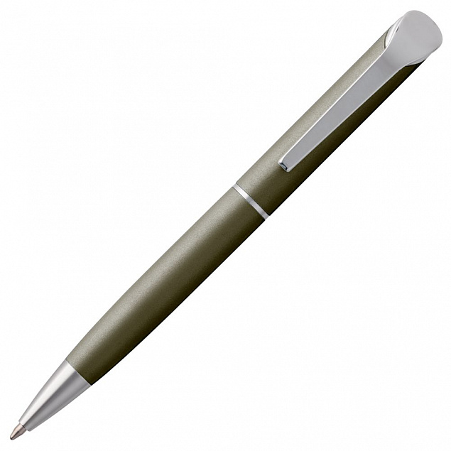 Ручка шариковая Glide, темно-серая с логотипом в Волгограде заказать по выгодной цене в кибермаркете AvroraStore