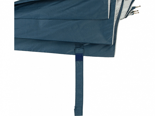 Зонт-трость полуавтомат Майорка, синий/серебристый с логотипом в Волгограде заказать по выгодной цене в кибермаркете AvroraStore