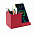 Настольный органайзер Elegans c беспроводной зарядкой - Красный PP с логотипом в Волгограде заказать по выгодной цене в кибермаркете AvroraStore