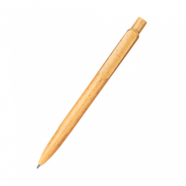 Ручка из биоразлагаемой пшеничной соломы Melanie, оранжевая с логотипом в Волгограде заказать по выгодной цене в кибермаркете AvroraStore