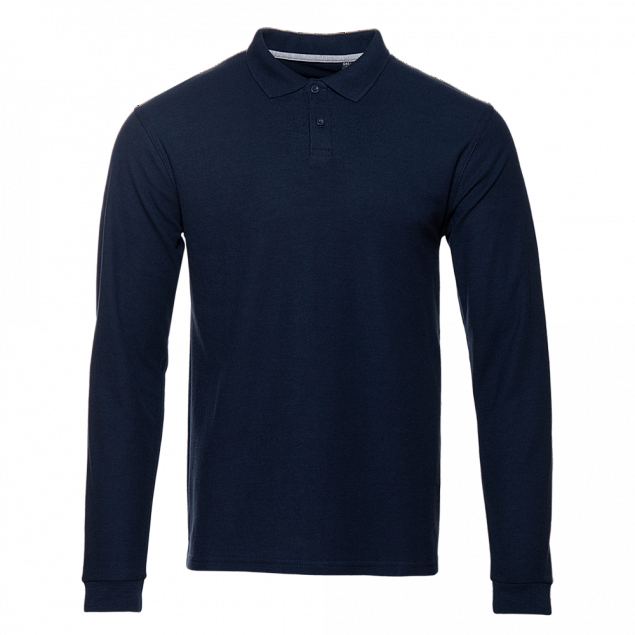 Рубашка поло Рубашка мужская 104LS Тёмно-синий с логотипом в Волгограде заказать по выгодной цене в кибермаркете AvroraStore