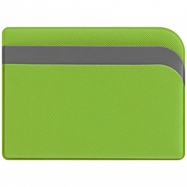 Чехол для карточек Dual, зеленый с логотипом в Волгограде заказать по выгодной цене в кибермаркете AvroraStore