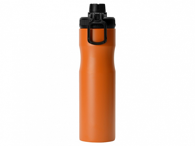 Бутылка для воды Supply Waterline, нерж сталь, 850 мл, оранжевый/черный с логотипом в Волгограде заказать по выгодной цене в кибермаркете AvroraStore