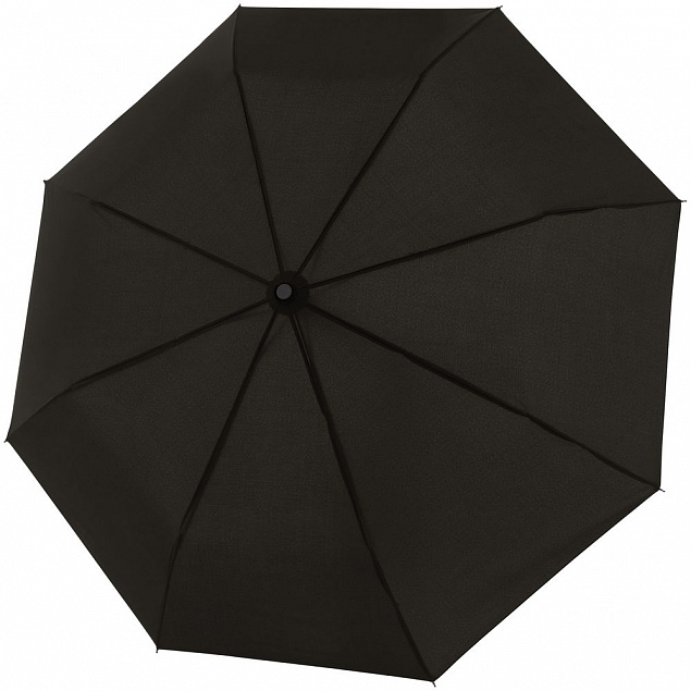 Складной зонт Fiber Magic Superstrong, черный с логотипом в Волгограде заказать по выгодной цене в кибермаркете AvroraStore