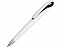 Ручка шариковая Swansea, белый/черный, синие чернила с логотипом в Волгограде заказать по выгодной цене в кибермаркете AvroraStore