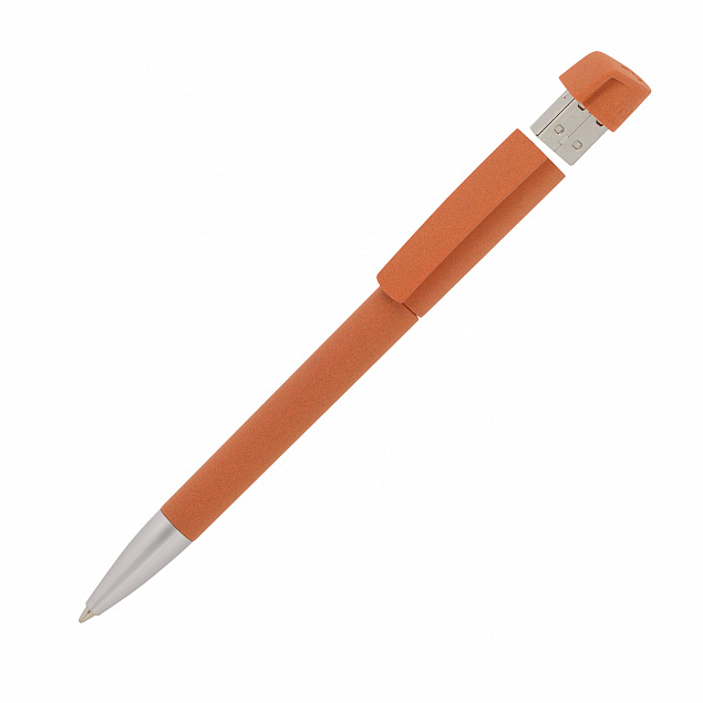 Ручка с флеш-картой USB 8GB «TURNUSsoftgrip M» с логотипом в Волгограде заказать по выгодной цене в кибермаркете AvroraStore