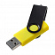 Флешка Twist Color, желтая с черным, 16 Гб с логотипом в Волгограде заказать по выгодной цене в кибермаркете AvroraStore