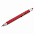 Ручка шариковая Construction, мультиинструмент, красная с логотипом в Волгограде заказать по выгодной цене в кибермаркете AvroraStore