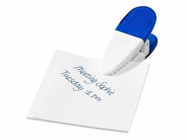 Держатель для бумаги Holdz на магните, синий с логотипом в Волгограде заказать по выгодной цене в кибермаркете AvroraStore