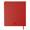 Бизнес-блокнот "Cubi", 150*180 мм, красный, кремовый форзац, мягкая обложка, в линейку с логотипом в Волгограде заказать по выгодной цене в кибермаркете AvroraStore
