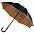 Зонт-трость Downtown, черный с золотистым с логотипом в Волгограде заказать по выгодной цене в кибермаркете AvroraStore