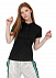 Рубашка поло женская Inspire черная с логотипом в Волгограде заказать по выгодной цене в кибермаркете AvroraStore
