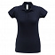 Рубашка поло женская Heavymill темно-синяя с логотипом в Волгограде заказать по выгодной цене в кибермаркете AvroraStore