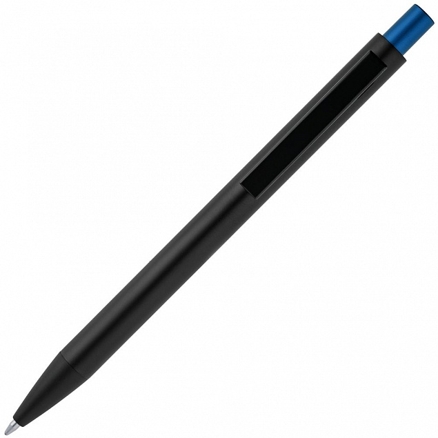 Ручка шариковая Chromatic, черная с синим с логотипом в Волгограде заказать по выгодной цене в кибермаркете AvroraStore