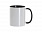 Кружка для сублимации, 330 мл, d=82 мм, стандарт А, белая, черная внутри, черная ручка с логотипом в Волгограде заказать по выгодной цене в кибермаркете AvroraStore