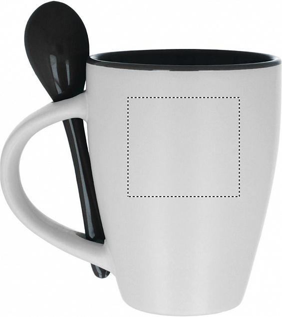 Чашка с ложкой с логотипом в Волгограде заказать по выгодной цене в кибермаркете AvroraStore