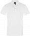 Рубашка поло мужская PERFECT MEN 180 белая с логотипом в Волгограде заказать по выгодной цене в кибермаркете AvroraStore