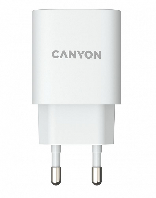Сетевое зарядное устройство Canyon Quick Charge с логотипом в Волгограде заказать по выгодной цене в кибермаркете AvroraStore