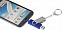 Флешка Double Twist 16 Гб синяя с логотипом в Волгограде заказать по выгодной цене в кибермаркете AvroraStore