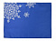 Декоративная салфетка «Снежинки», синяя с логотипом в Волгограде заказать по выгодной цене в кибермаркете AvroraStore