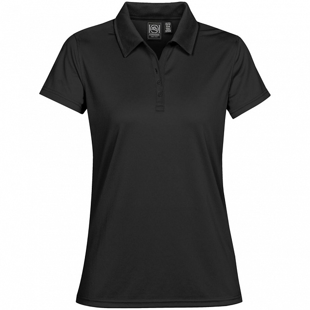 Рубашка поло женская Eclipse H2X-Dry, черная с логотипом в Волгограде заказать по выгодной цене в кибермаркете AvroraStore