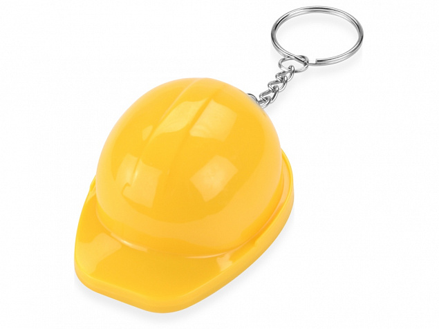 Брелок-открывалка Каска, желтый с логотипом в Волгограде заказать по выгодной цене в кибермаркете AvroraStore