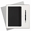 Подарочный набор Rain BtoBook, черный (ежедневник, ручка) с логотипом в Волгограде заказать по выгодной цене в кибермаркете AvroraStore