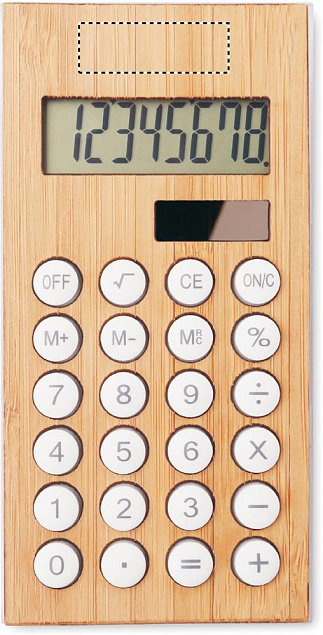 Калькулятор 8-разрядный бамбук с логотипом в Волгограде заказать по выгодной цене в кибермаркете AvroraStore