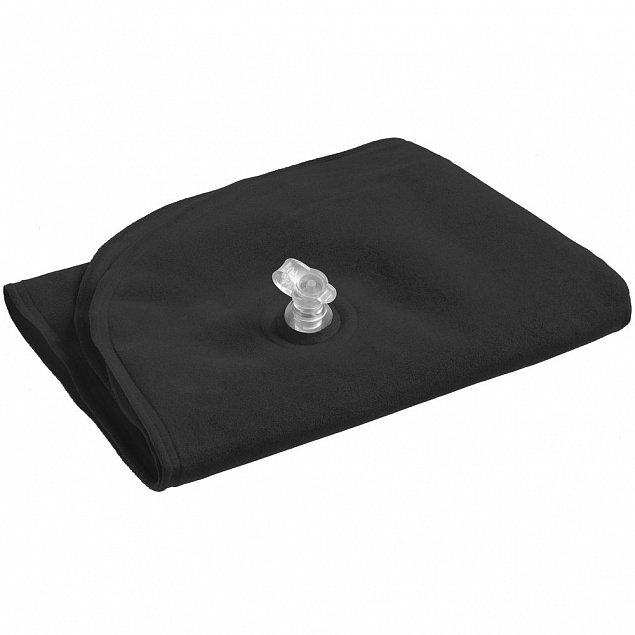 Надувная подушка под шею в чехле Sleep, черная с логотипом в Волгограде заказать по выгодной цене в кибермаркете AvroraStore