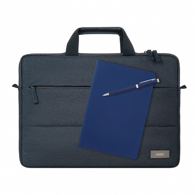 Подарочный набор Forum, синий (сумка, ежедневник, ручка) с логотипом в Волгограде заказать по выгодной цене в кибермаркете AvroraStore