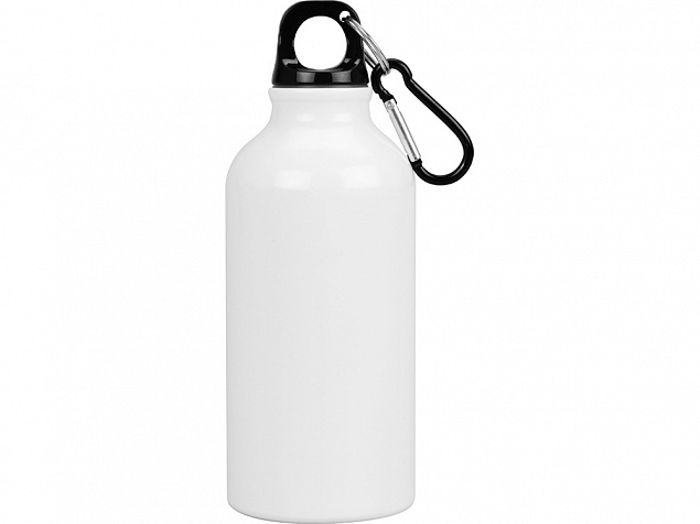 Бутылка Oregon с карабином 400мл, белый с логотипом в Волгограде заказать по выгодной цене в кибермаркете AvroraStore