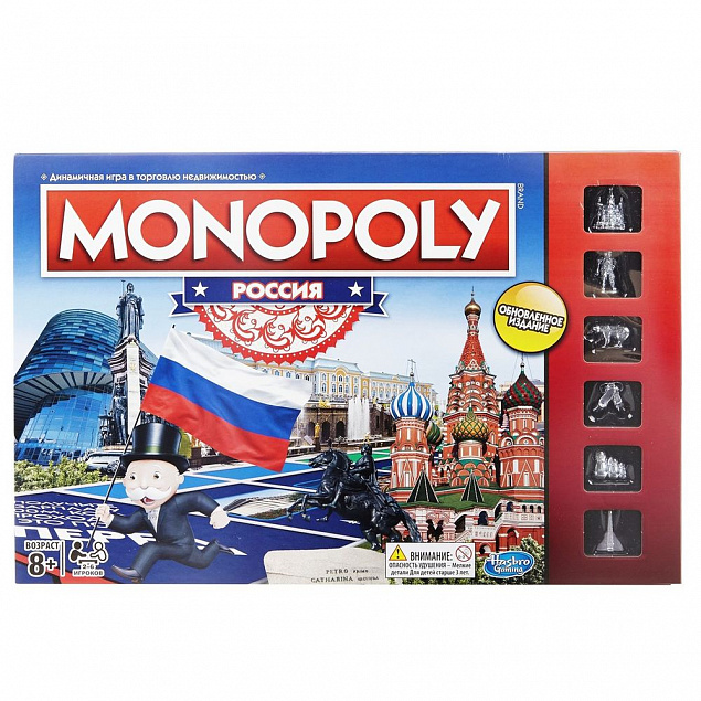 Игра настольная «Монополия. Россия» с логотипом в Волгограде заказать по выгодной цене в кибермаркете AvroraStore