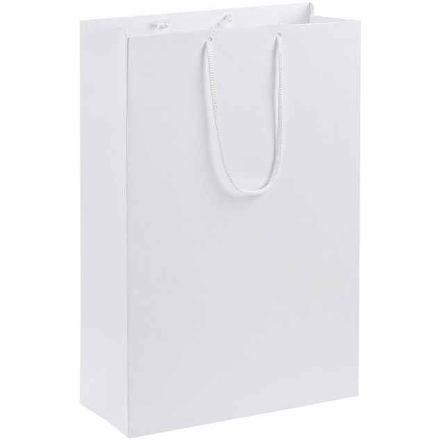 Пакет бумажный Porta, средний, белый с логотипом в Волгограде заказать по выгодной цене в кибермаркете AvroraStore