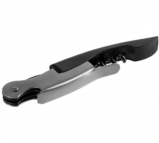 Нож сомелье Merlot, черный с логотипом в Волгограде заказать по выгодной цене в кибермаркете AvroraStore