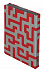 Ежедневник Labyrinth, недатированный, красный с логотипом в Волгограде заказать по выгодной цене в кибермаркете AvroraStore