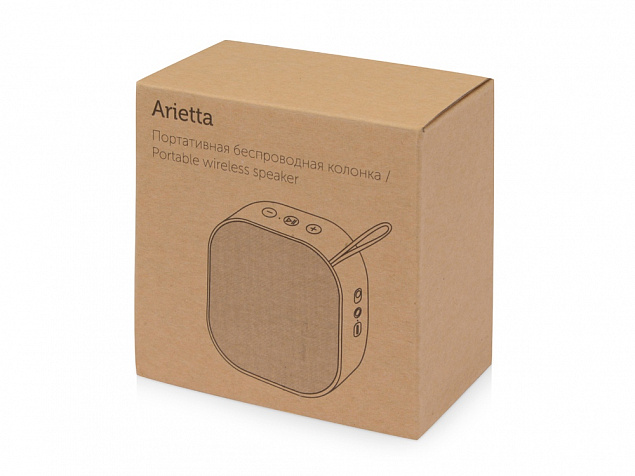 Портативная колонка «Arietta» с логотипом в Волгограде заказать по выгодной цене в кибермаркете AvroraStore