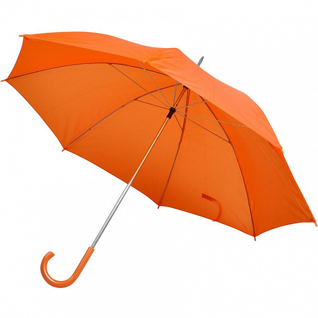 Зонт-трость с пластиковой ручкой, механический с логотипом в Волгограде заказать по выгодной цене в кибермаркете AvroraStore